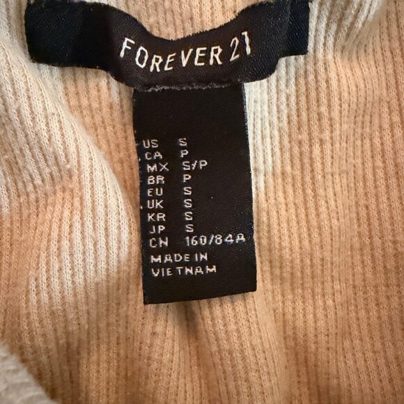 Forever 21 Nude Ribbed Bodycon Midi Tank Dress – Size Small - Picture 7 of 7